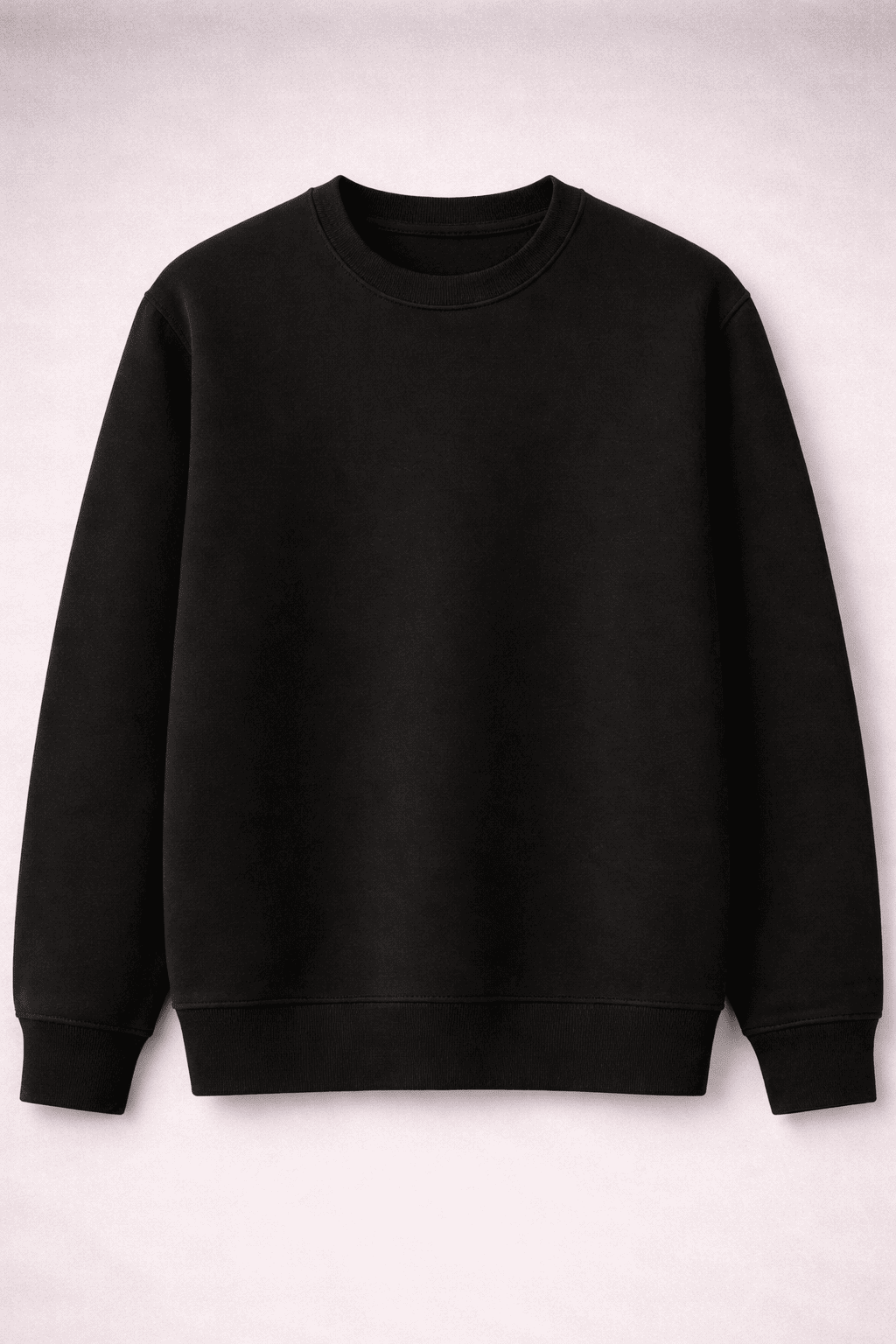 Buzo cuello redondo unisex negro - Estilo Oversize