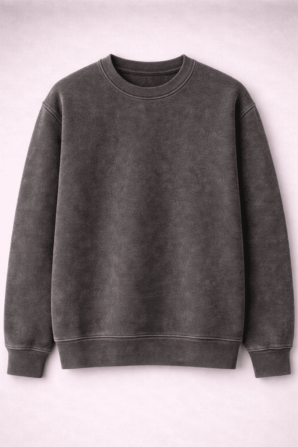 Buzo cuello redondo unisex stone wash - Estilo Oversize