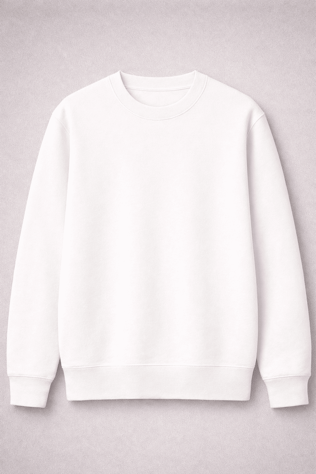 Buzo cuello redondo unisex blanco - Estilo Oversize